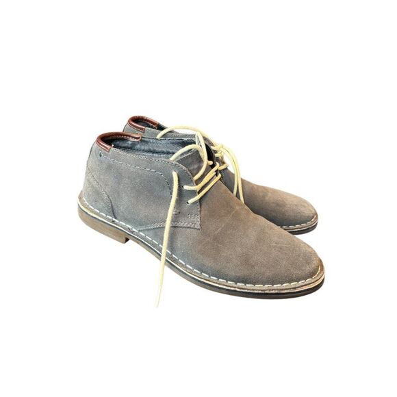 Reaction Kenneth Cole Suede Chukka Desert Boots For Men Size 8 Gray Lace-Up - Picture 8 of 9